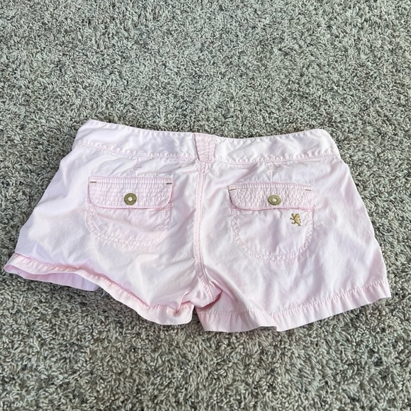 Express Vintage Low Rise Light Pink Cotton Chino Shorts Pockets Size 2 Women’s - Picture 2 of 8